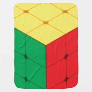 Cube Puzzle Game Baby Blanket