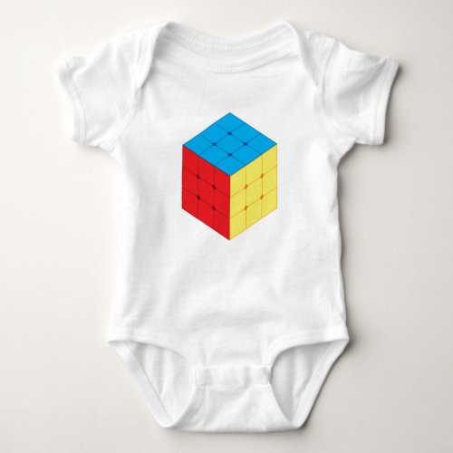 Cube Puzzle Game  Baby Bodysuit