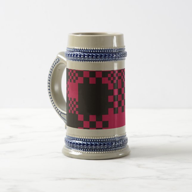 cube square block shape creative beer stein (Front Left)