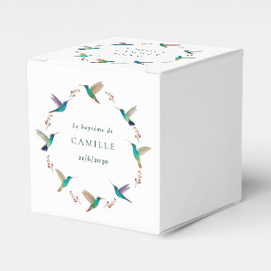 Cube surprise baptême favor boxes