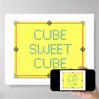 Cube Sweet Cube | Work Place Humor Poster | Zazzle