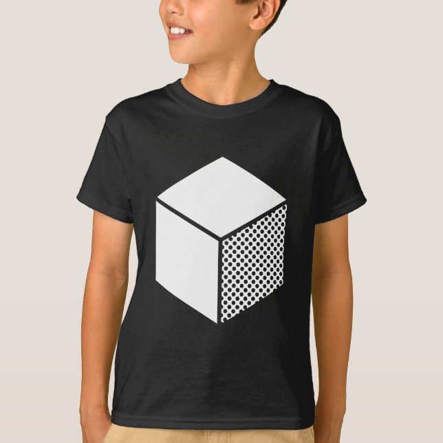 Cube - White on Dark T-Shirt (Front)