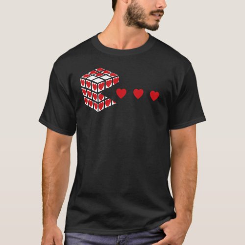 Cuber Speed Cubing  Love Heart Math Puzzle Valenti T_Shirt