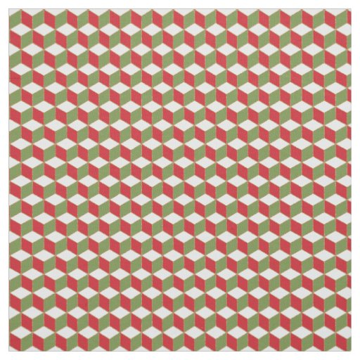 Cubes Illusion Christmas mood Fabric