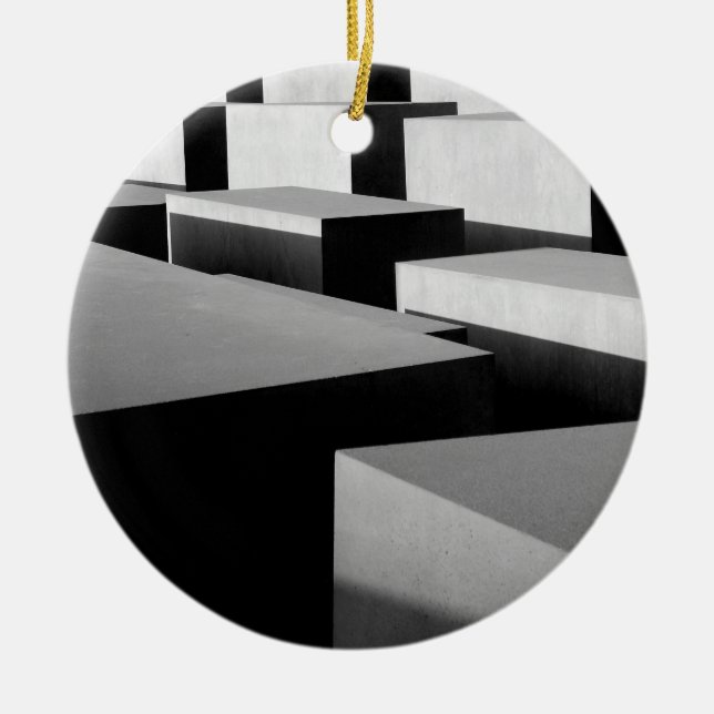 Cubes in Berlin Ceramic Ornament (Front)