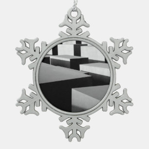 Cubes in Berlin Snowflake Pewter Christmas Ornament