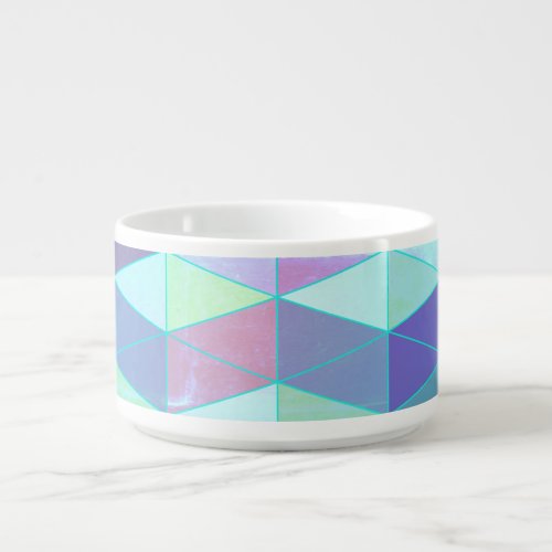 Cubes Into Triangles Geometric Pattern Bowl