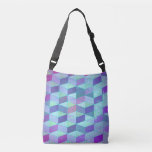 Cubes Into Triangles Geometric Pattern Crossbody Bag