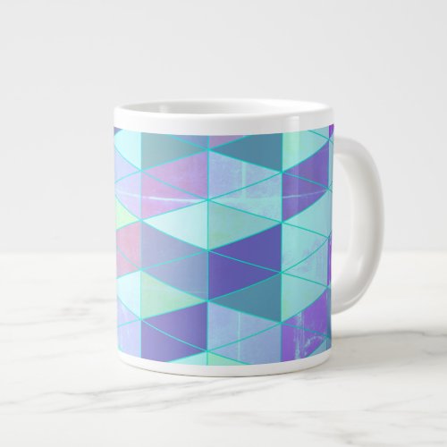 Cubes Into Triangles Geometric Pattern Giant Coffee Mug