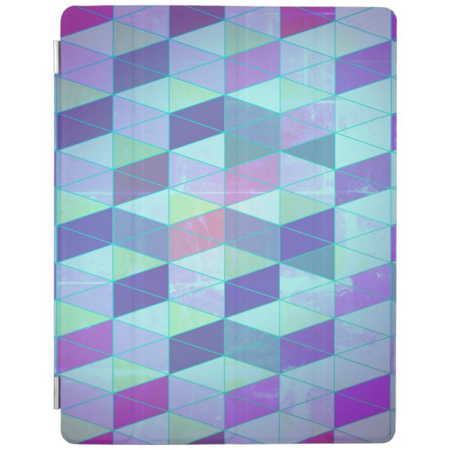 Cubes Into Triangles Geometric Pattern iPad Smart Cover (Front)