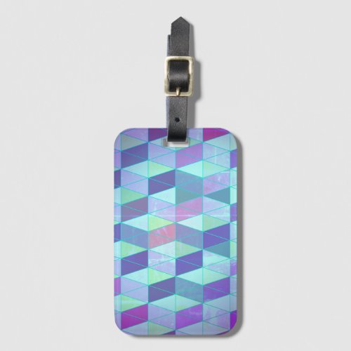 Cubes Into Triangles Geometric Pattern Luggage Tag