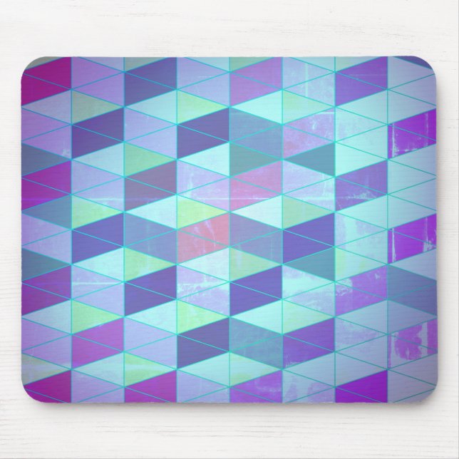 Cubes Into Triangles Geometric Pattern Mouse Pad (Front)