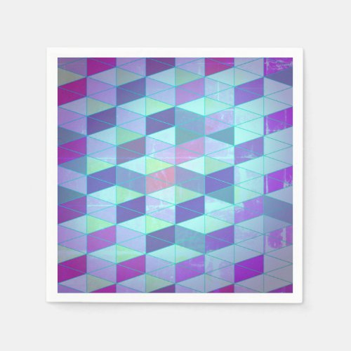 Cubes Into Triangles Geometric Pattern Napkins