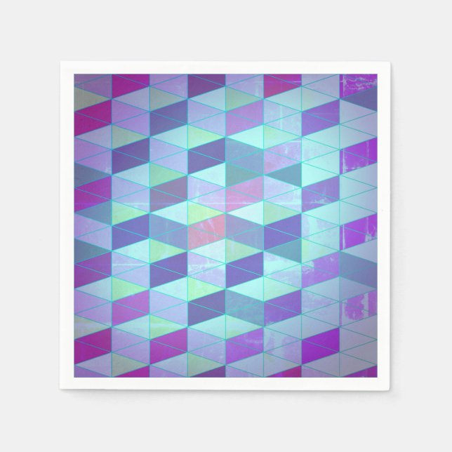 Cubes Into Triangles Geometric Pattern Napkins (Front)