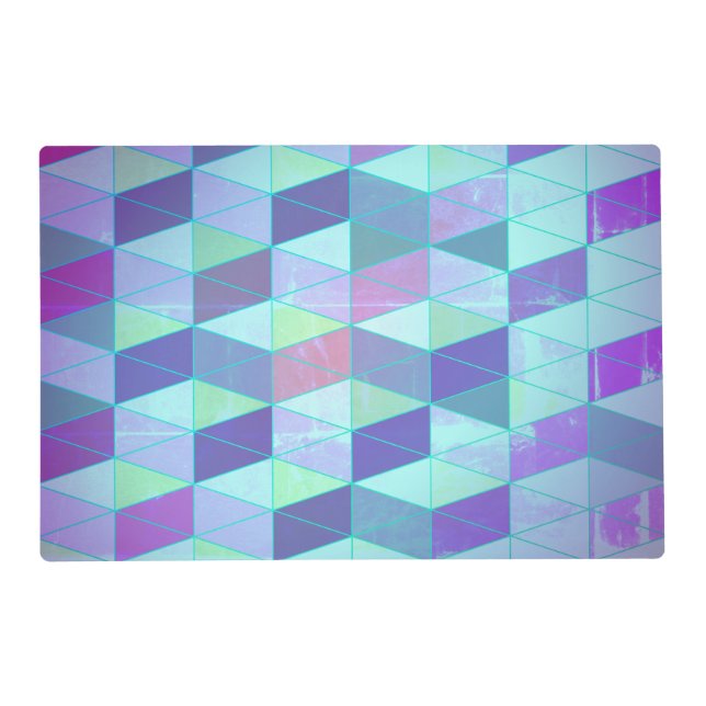 Cubes Into Triangles Geometric Pattern Placemat (Front)