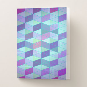 Cubes Into Triangles Geometric Pattern Pocket Folder