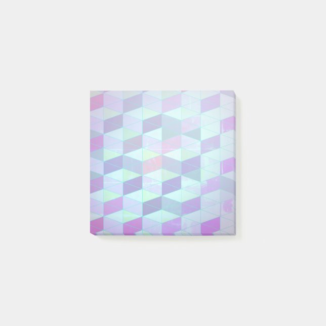 Cubes Into Triangles Geometric Pattern Post-it Notes (Front)