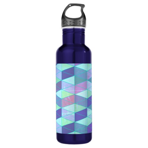 Cubes Into Triangles Geometric Pattern Stainless Steel Water Bottle