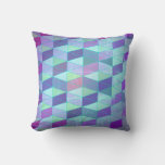 Cubes Into Triangles Geometric Pattern Throw Pillow