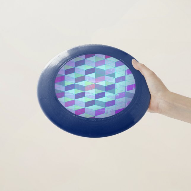 Cubes Into Triangles Geometric Pattern Wham-O Frisbee (In Hand)