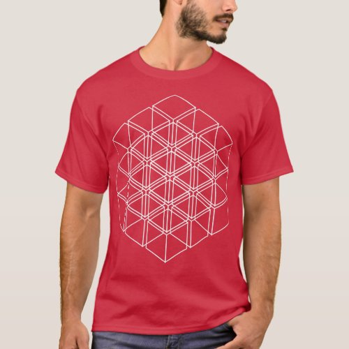 Cubic Squares Design T_Shirt