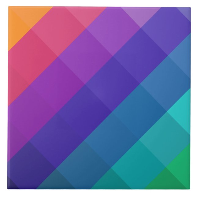 Cubical Colors Ceramic Tile (Front)