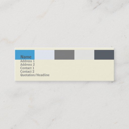 Customizable Cubicle - Skinny Business Card Template