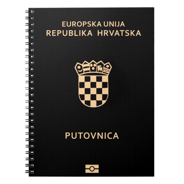 Cubierta del pasaporte de Croacia Notebook (Front)