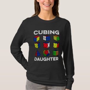 Cubing Daughter Speedcubing Speedsolving Cuber T-Shirt