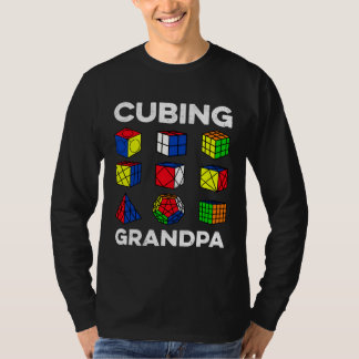 Cubing Grandpa Speedcubing Speedsolving Cuber T-Shirt