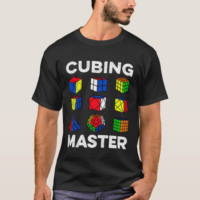 Cubing Master Speedcubing Speedsolving Cuber T-Shirt (Front)