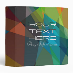 Cubism Abstract Art   Modern Geometric Pattern 4 3 Ring Binder
