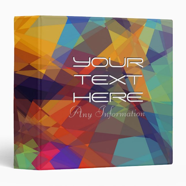 Cubism Abstract Art | Modern Geometric Pattern 5 Binder (Front/Spine)