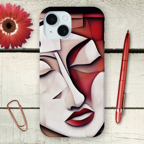 Cubism Contemporary Art Abstract Face Phone Case