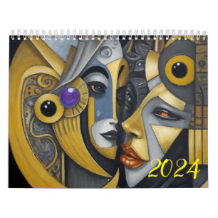 Cubism in the style of Picasso. 2024  Calendar