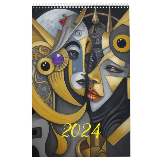 Cubism in the style of Picasso. 2024  Calendar (Cover)