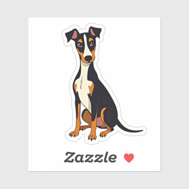 Cubism Manchester Terrier, Adorable Charm, Small Sticker (Sheet)
