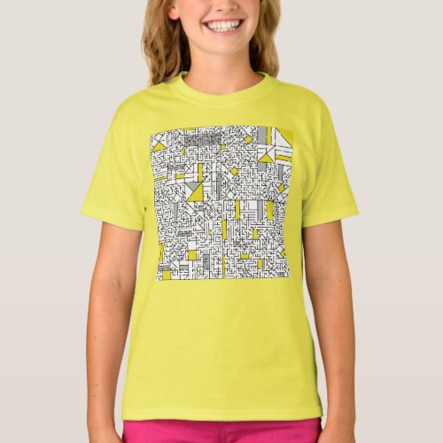 Cubism Maze T_Shirt