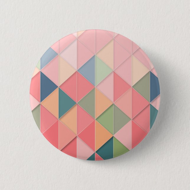 CUBISM pastel Shades GEOMETRIC - ADD MONOGRAM Button (Front)