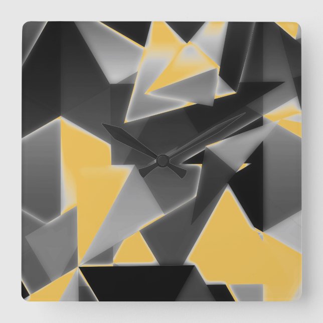 Cubism Square Wall Clock (Front)