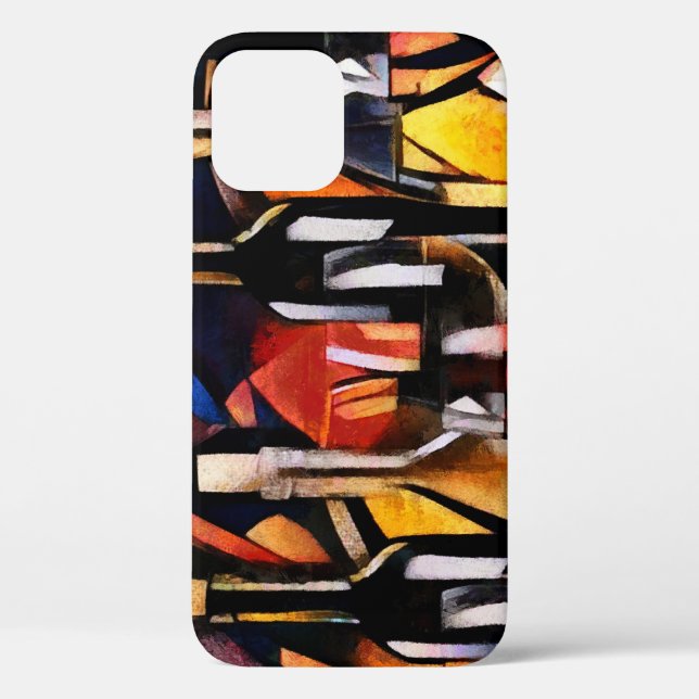 Cubism Wine Themes: Bottles & Grapes Case-Mate iPhone Case (Back)