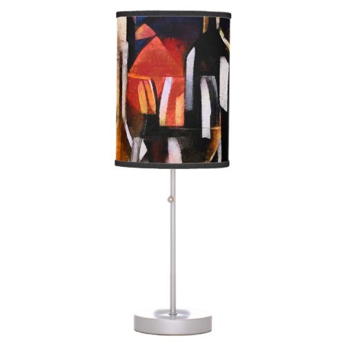 Cubism Wine Themes Bottles  Grapes Table Lamp