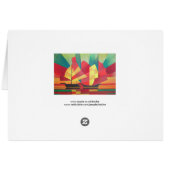 Cubist Abstract of Junk Sails and Ocean Skies (Back Horizontal)