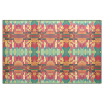 Cubist Abstract of Junk Sails and Ocean Skies Fabric