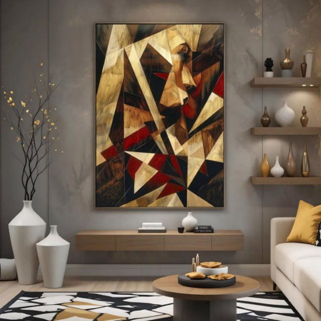 Cubist Abstract Portrait Canvas Print (Creator Uploaded)