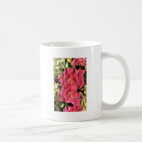 Cubist Abstract Roses Coffee Mug
