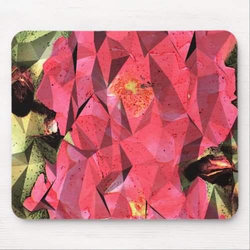 Cubist Abstract Roses Mouse Pad