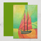 Cubist Abstract Sailing Boat Geometric Art (Front/Back)