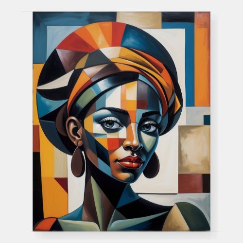 Cubist Afican female  Foam Board