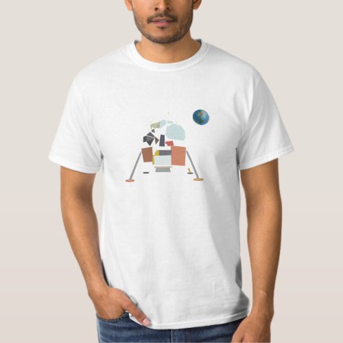 Cubist Apollo Eleven Lunar Module T_Shirt
